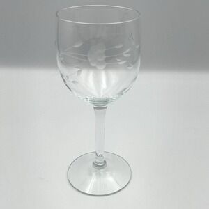 Princess House Heritage Pattern Bordeaux Wine Glass Water Goblet Footed 6"